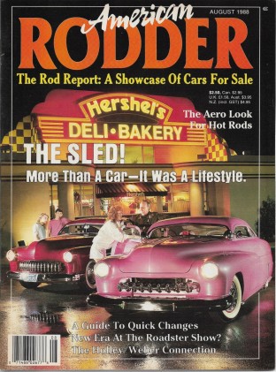 AMERICAN RODDER 1988 AUG - NOMAD, HUPMOBILE, QUICK CHANGE REARS,'29 FORD WOODIE